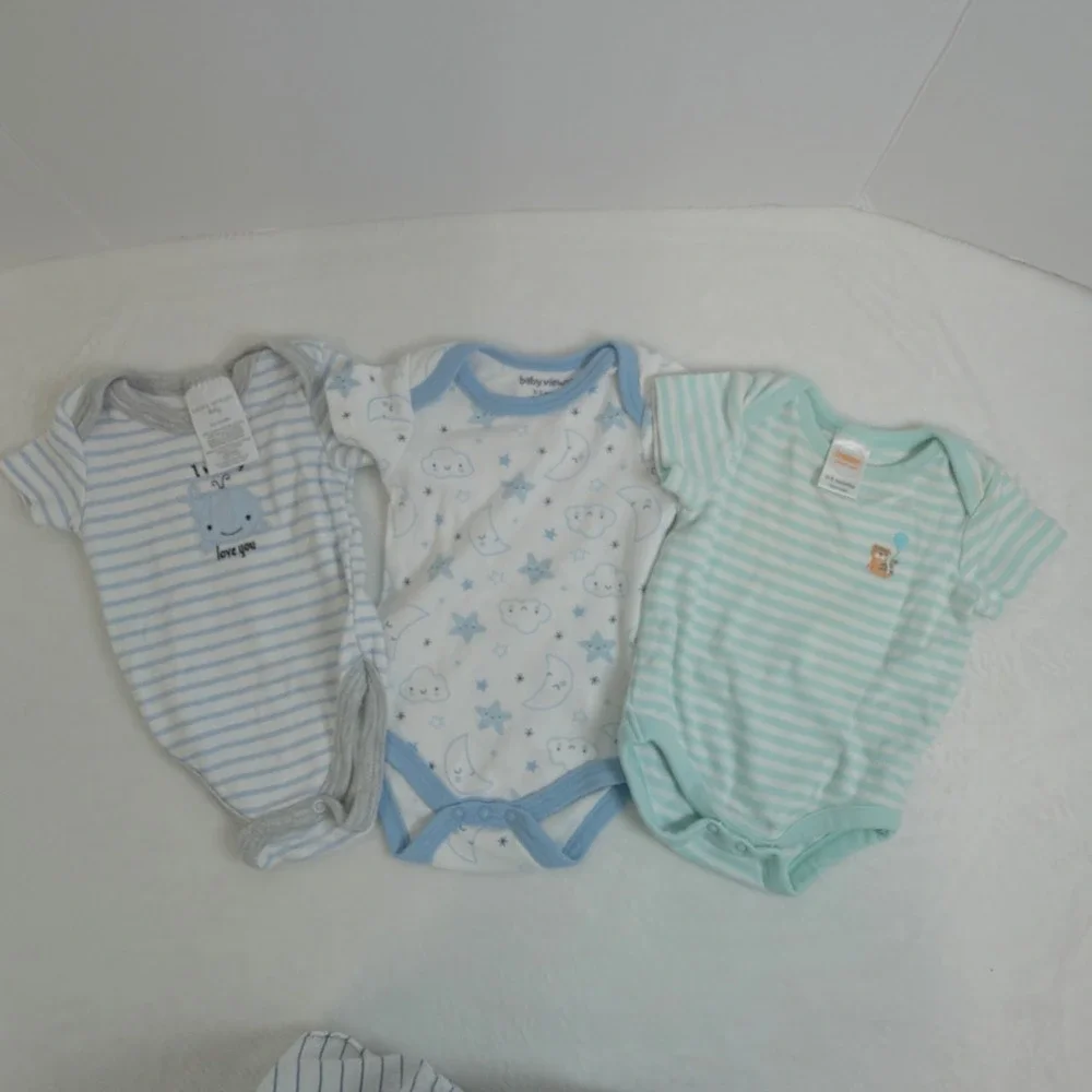 Gerber Gymboree Baby Bodysuit Lot 10pc Kids 0-3M Multi Excellent Dino Stripes